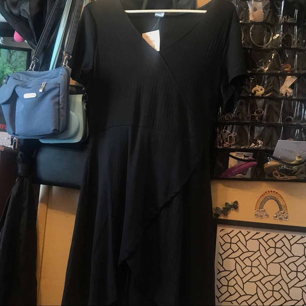 Black mini dress